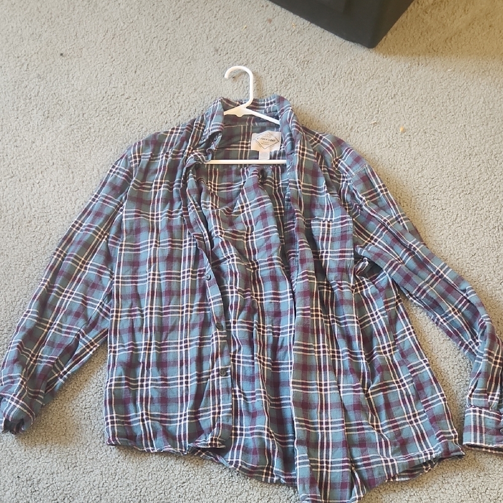 Plaid Button-Up Shirt